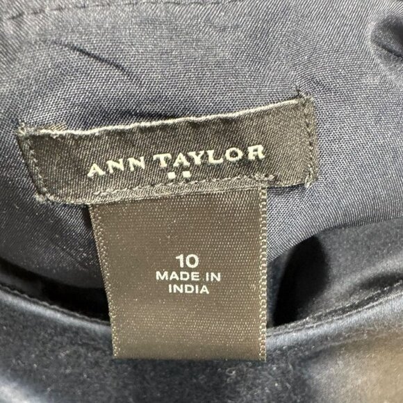 Ann Taylor Dress Navy Size 10 - Picture 3 of 6